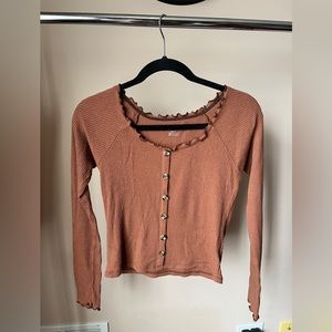 Brown American Eagle top, size medium